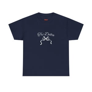 Tri Delta White Bow T-shirt