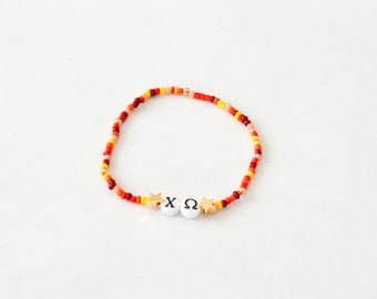 Chi Omega Beaded Bracelet