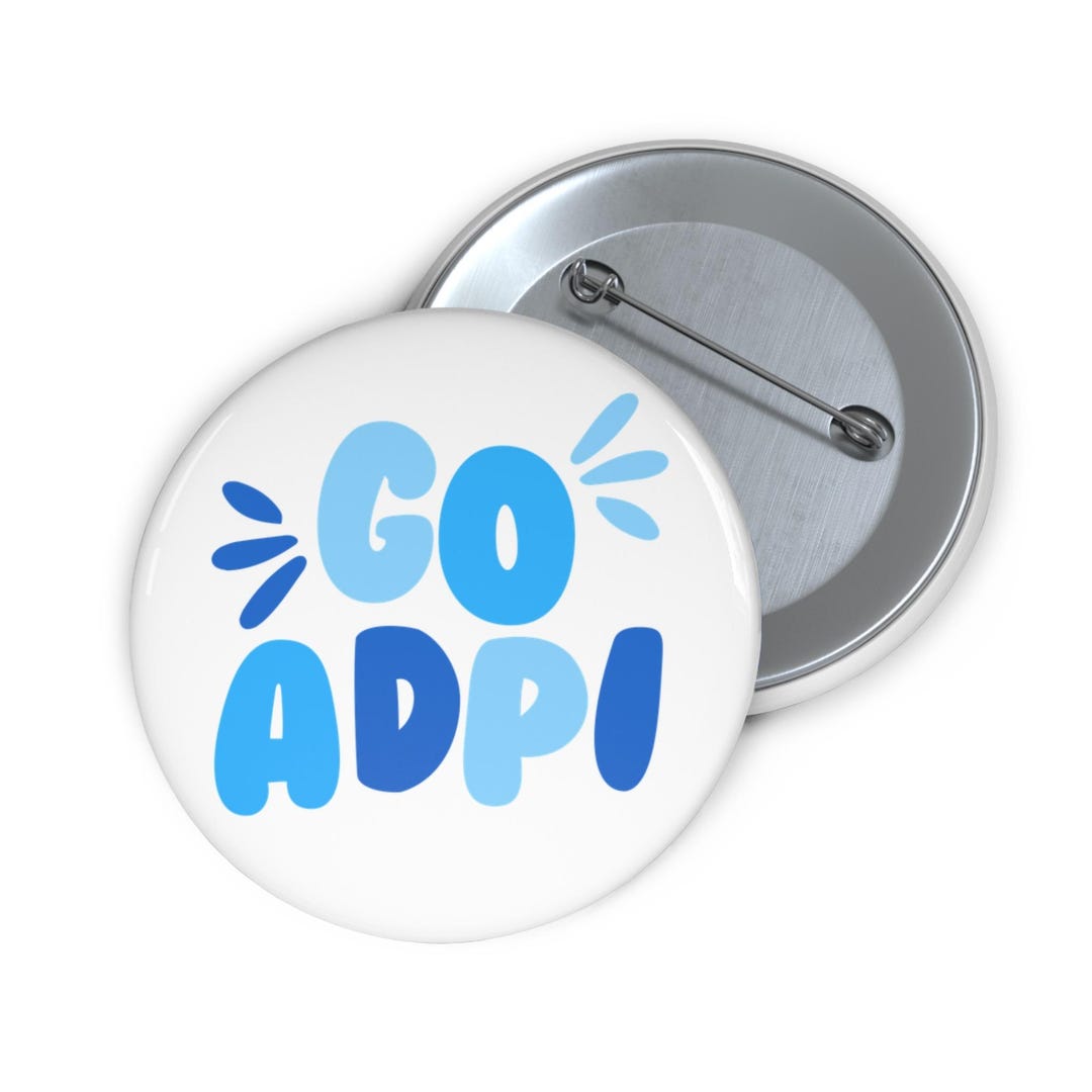 Alpha Delta Pi Go ADPI Pin Button - Etsy