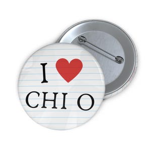 Chi Omega Notebook Pin Button