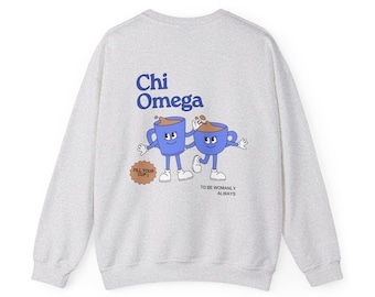 Chi Omega Coffee Crewneck Sweatshirt