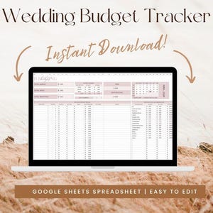 Wedding Budget Template - Google Sheets | Wedding Planner, Wedding Budget Tracker, Bridal Financial Tracker, Digital Wedding Budget Planner