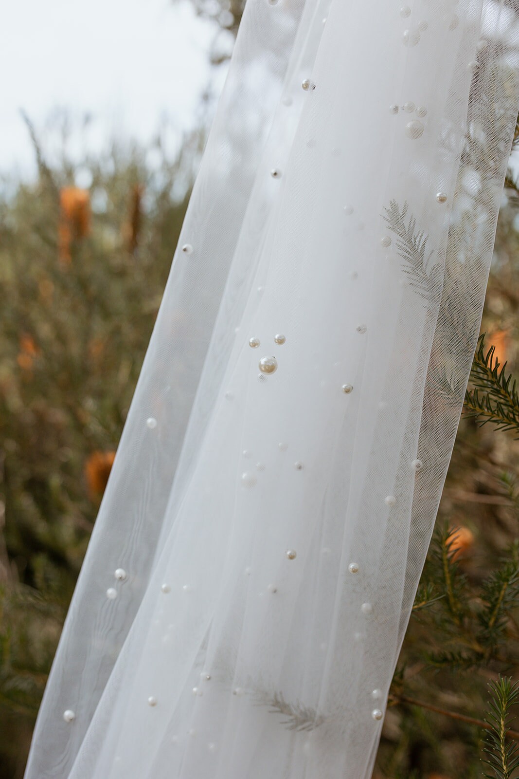 HOPE Pearl Wedding Veil, Chapel & Cathedral Lengths Drop Veil, Steam