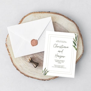 Elegant Wedding Invitation | Editable Wedding Invite | Canva Editable | Beautiful Modern Wedding Invitation | Printable Wedding Template