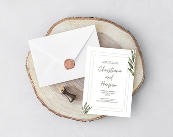 Elegant Wedding Invitation | Editable Wedding Invite | Canva Editable | Beautiful Modern Wedding Invitation | Printable Wedding Template