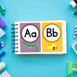 Druckbare Lernkarten für Kinder | Alphabet Karten | Sofort Download | Digitale Karten | Lernbücher für Kinder | Alphabete für Kinder | PDF