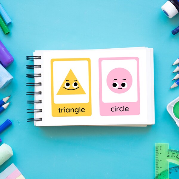 Children's Shapes Flash Cards | Shapes Cards | Instant Download | Printable Cards | Educational Children Books | Shapes For Kids | Digital