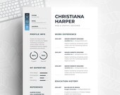 Digital CV Resume Template | Modern Resume Template | Canva Template | Editable CV Resume | Instant Download | Professional Curriculum Vitae