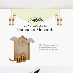Cartões de Ramadã Mubarak | Cartões imprimíveis do Ramadã | Cartão digital Ramadã Kareem | Ramadã Mubarak | cartão islâmico | Ramadã