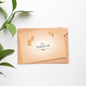 Elegant Eid Mubarak Card | Eid Mubarak Gift | Printable Eid Greeting Card | Eid Mubarak Digital Card | Downloadable Eid Card | Eid Greeting