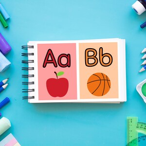 Digitale Lernkarten für Kinder | Alphabet Karten | Sofort Download | Druckbare Karten | Lernbücher für Kinder | Alphabete für Kinder | PDF