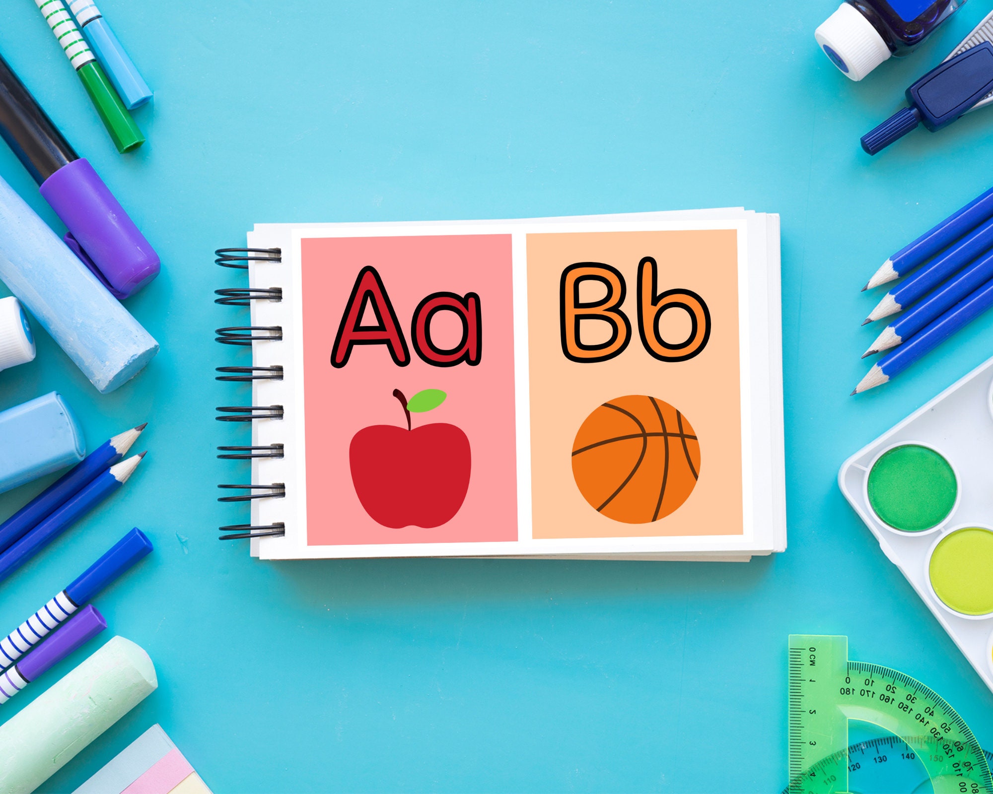 Digital Children's Flash Cards Alphabet Cards Instant Etsy