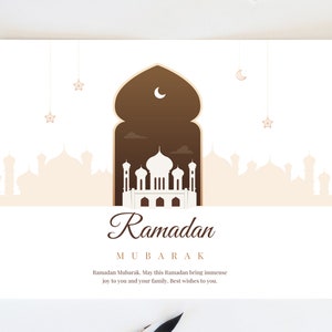 Cartões digitais Ramadã Mubarak | Cartões da celebração do Ramadã | Cartão Digital Ramadã Kareem | Ramadã Mubarak | Cartão islâmico