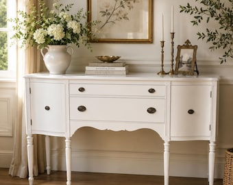 Refinished Farmhouse Buffet in Beige - Sample!