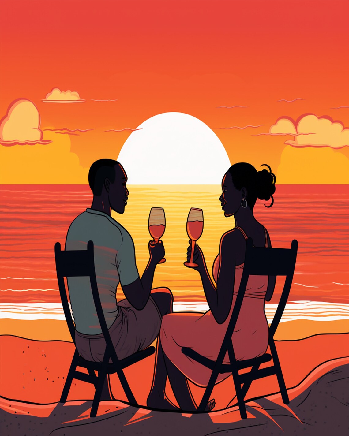 African American Wall, Art Black Couples , Printable Wall Art, Black