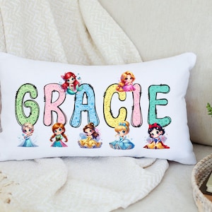 Princesss Kids Name Pillow, Custom Kids Name Pillow, Personalized Kids Pillow, Princess Name Pillow, Personalized Kids Gift