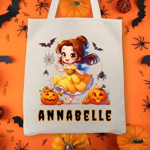Halloween Trick or Treat Bag, Princess Trick or Treat Bag, Personalized Trick or Treat Bag, Princess Halloween Bag