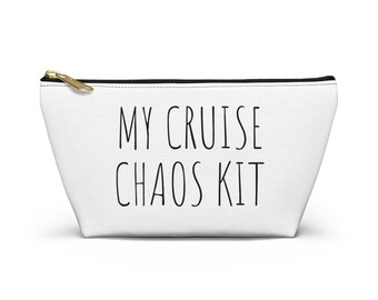 My Cruise Chaos Kit Funny Travel Accessories Pouch Cruise Travel Pouch Toiletry Bag Cosmetics Pouch Travel Gift for Friends