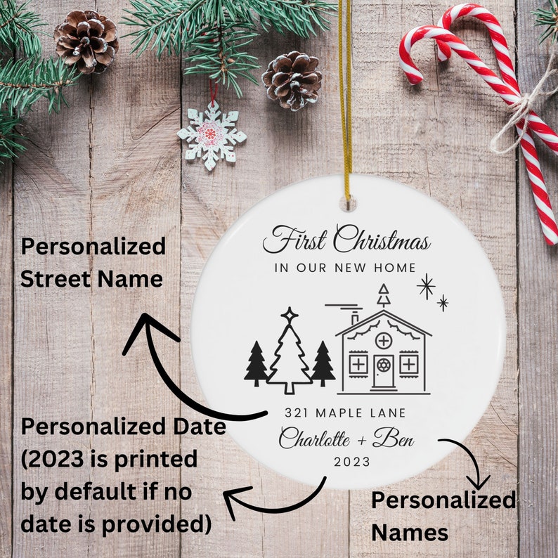 Personalized First Christmas in New Home Ornament 2023 First Etsy UK