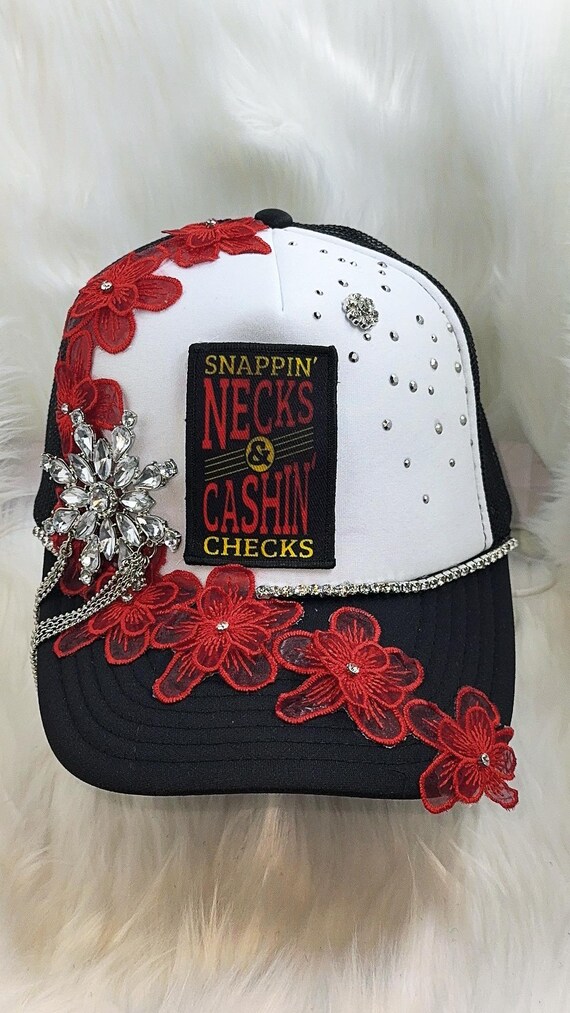 Custom Embellished Black & White Trucker Cap Custom Logo Baseball Caps | Corporate Gifts & Promotional Hats main image 3