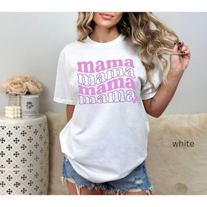 Comfort Colors Mama T-shirt, Mom Shirt, Cute Mom Shirt, Mother&#39;s Day Gift, Gift for Mom, Mom Life Shirt, Girl Mama Shirt, Mommy Shirt