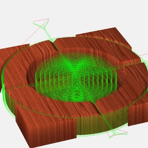 Digital 8&quot; Inch Round Ashtray Downloadable CNC File