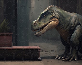 Dino Chat 09, Digital Background, Fantasy, Composite, Dinosaur Backdrop, Photography, Photoshoot, Kid