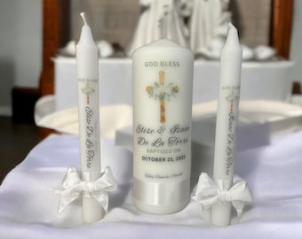 personalized baptism candle God parents gift Unity custom candle communion gift personalized christening custome candle ceremonial baptism