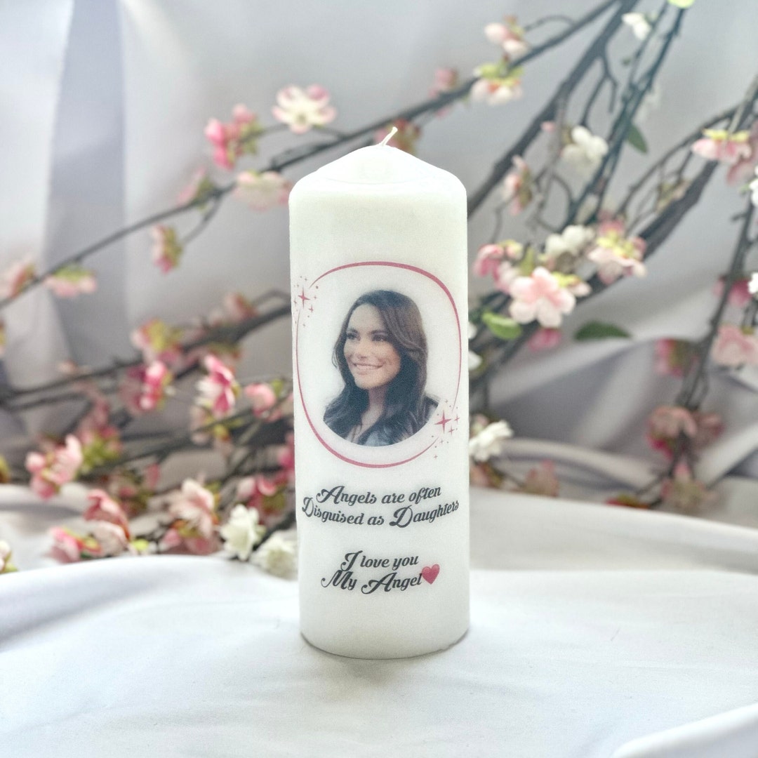 Custom Pillar Candle Personalized Wedding Candle Gift for Etsy
