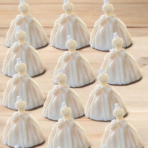Custom Bulk wedding Dress Wedding favor candle handmade Bridal party gift personalized wedding party favor idea bridal shower giveaway gift