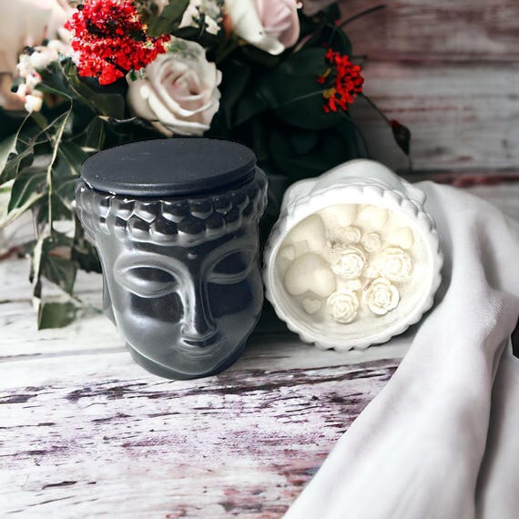 Hand-poured Buddha Jar Candle: Coco Soy Wax, Aromatherapy Scented