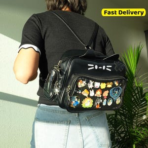 Cat Ita Bag Backpack & Crossbody, USA Fast Shipping, Ita Backpack, Ita Bag Crossbody, Pin Display Bag, Cute Ita Bag, kawaii bag.