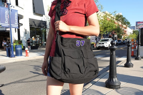 Personalized Oversized Canvas Crossbody Bag, Large Cross Body, Big Crossbody with Zipper and Multi Pockets, Large Capacity Travel Bag,