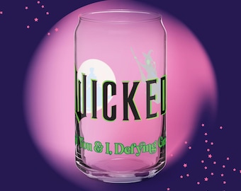 Wicked Glinda & Elphaba Defying Gravity 16oz. Can-shaped glass