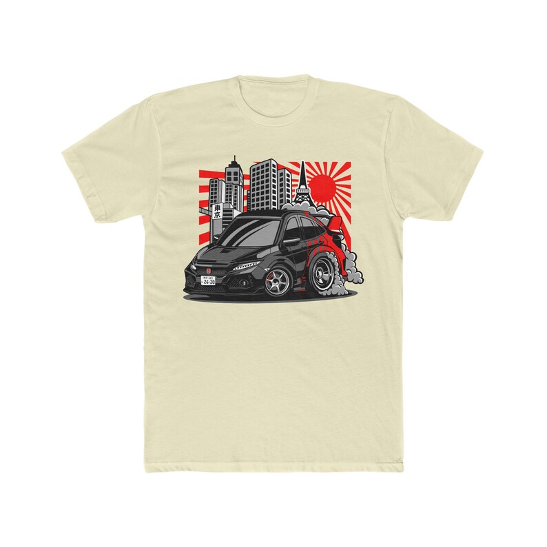 Civic FK8 JDM Cars Honda Cartoon Japanese Men's Graphic T-shirt Father ...