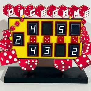 El precio es correcto JUEGO DE DADOS Precio del juego - 5,5 pulgadas x 7 pulgadas - www.facebook.com/AandM3DPrints/ www.makngames.com