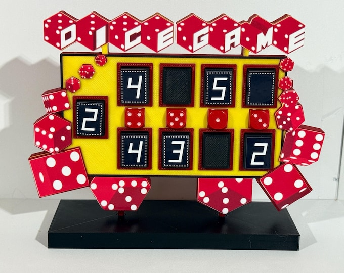 The Price is Right DICE GAME Pricing Game - 5.5 inches x 7 inches - www.facebook.com/AandM3DPrints/ www.makngames.com