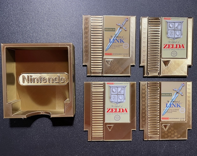 NES Nintendo Adventure of Link - 10 cm x 9 cm x 4 mm - Legend of Zelda Gold coasters www.makngames.com