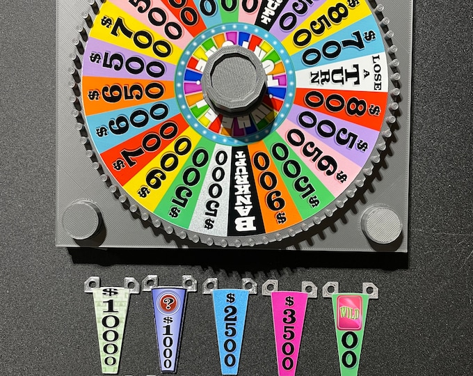 Wheel of Fortune Board Game Spinner Upgrade - www.facebook.com/AandM3DPrints/ www.makngames.com