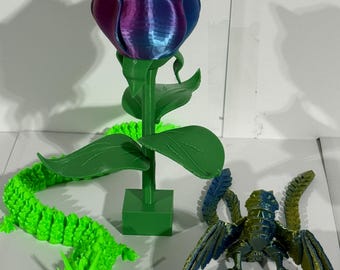 3D Printed Rose Flower, Phoenix, and/or Dragon