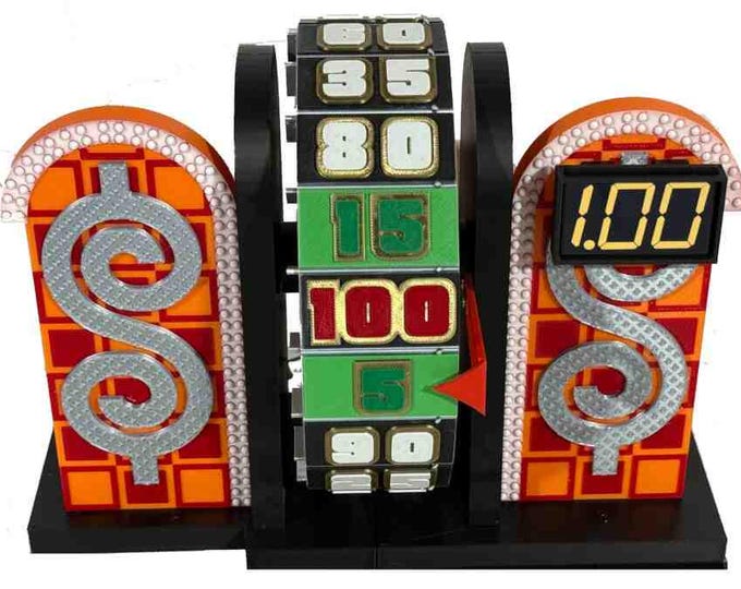2008-2021 Price is Right Ultimate 3D Wheel Showcase Showdown - sound optional - 9 in tall x 11 in wide x 8 in deep.  www.makngames.com