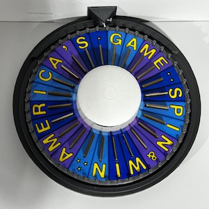 Wheel of Fortune BONUS ROUND Wheel Spinner Round Base - Wheel is 6.73 inches across - www.facebook.com/AandM3DPrints/ www.makngames.com