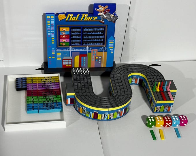 Price is Right "Rat Race" Game - 9 in. long x 5 in. wide x 2 in tall - https://www.facebook.com/AandM3DPrints *buy at www.makngames.com