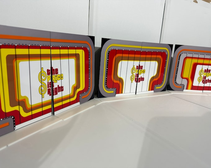 The Price is Right Big Doors 1973 - door set is 6.5 inches high x 10.5 total inches wide - www.facebook.com/AandM3DPrints/ www.makngames.com