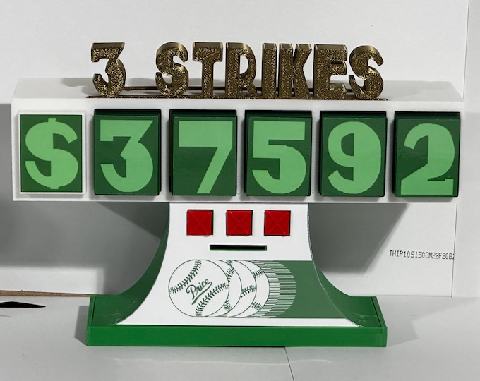 The Price is Right *Retro* "3 Strikes" Pricing Game - 5 inches high x 7 inches wide  - www.facebook.com/AandM3DPrints/ www.makngames.com