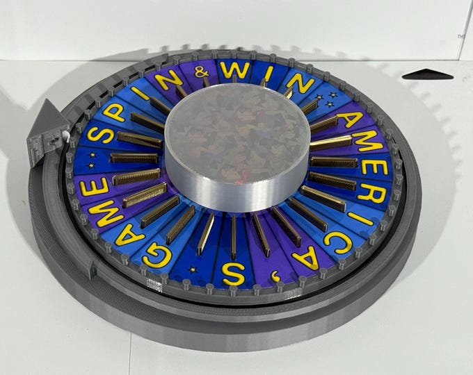 2025 Wheel of Fortune BONUS ROUND Wheel Spinner Round Base - Wheel is 6.73 inches across - www.facebook.com/AandM3DPrints/ www.makngames.com