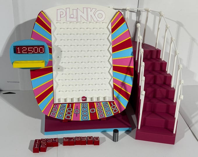 The Price is Right "Plinko" Pricing Game - 9.5 in. wide x 8.5 inches high x 4.5 in deep - www.facebook.com/AandM3DPrints/ www.makngames.com
