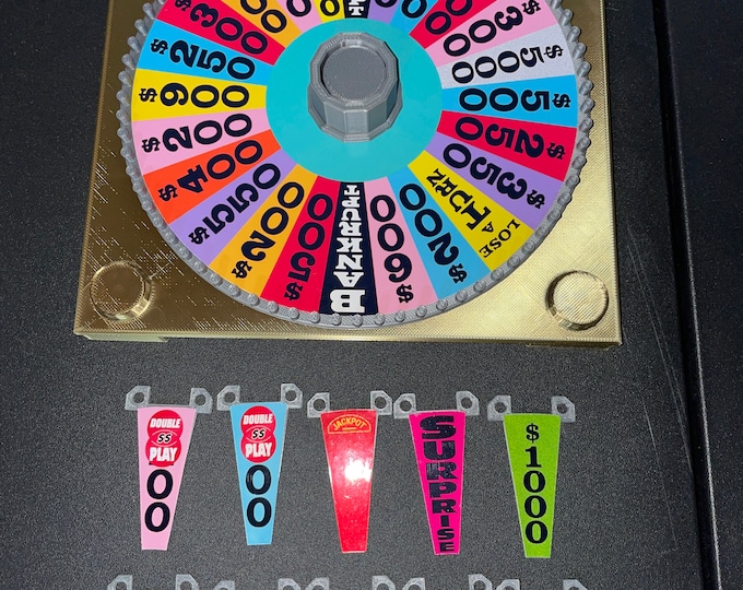 80s 90s Era Wheel of Fortune Board Game Wheel Spinner - www.facebook.com/AandM3DPrints/ www.makngames.com