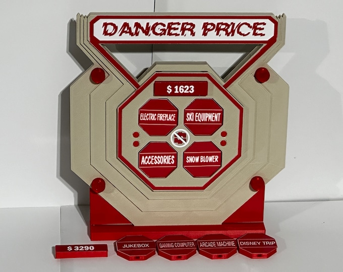 Price is Right "Danger Price" Game - 8 in. high x 8 in. wide x 1.5 in. deep - https://www.facebook.com/AandM3DPrints www.makngames.com