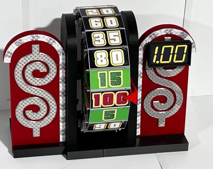 2024 Price is Right Ultimate Wheel Showcase Showdown - sound optional - 9 in tall x 11 in wide x 8 in deep.  www.makngames.com